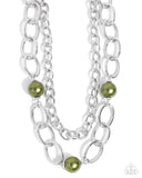 Paparazzi "Top of My List" Green Necklace & Earring Set Paparazzi Jewelry