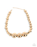 Paparazzi "Reflective Roar" Gold Necklace & Earring Set Paparazzi Jewelry