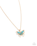 Paparazzi "Papillon Persuasion" Gold Necklace & Earring Set Paparazzi Jewelry