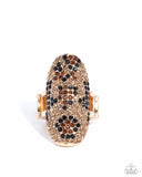 Paparazzi "Furtive Feature" Gold Ring Paparazzi Jewelry