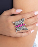 Paparazzi "Brash Butterfly" Pink Ring Paparazzi Jewelry