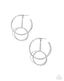 Paparazzi "Dreaming of Hoops" Silver Post Earrings Paparazzi Jewelry
