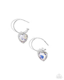 Paparazzi "Diamond of the Night" White Post Earrings Paparazzi Jewelry