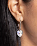 Paparazzi "Diamond of the Night" White Post Earrings Paparazzi Jewelry