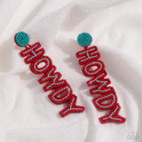 Paparazzi "Howdy Headline" Red Post Earrings Paparazzi Jewelry