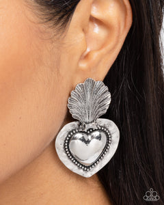 Paparazzi "Mythical Moment" Silver Post Earrings Paparazzi Jewelry