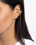 Paparazzi "Take Flight" Gold Ear Cuff Post Earrings Paparazzi Jewelry