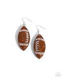 Paparazzi "Thrilling Touchdown" Brown Earrings Paparazzi Jewelry