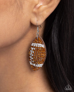 Paparazzi "Thrilling Touchdown" Brown Earrings Paparazzi Jewelry