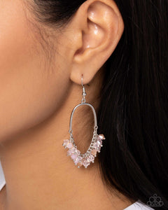 Paparazzi "Chandelier Check" Pink Earrings Paparazzi Jewelry