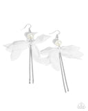 Paparazzi "Ballerina Build" White Earrings Paparazzi Jewelry