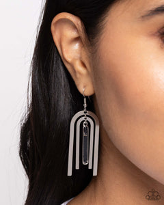 Paparazzi "Coarse Conversation" Black Earrings Paparazzi Jewelry