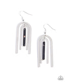 Paparazzi "Coarse Conversation" Black Earrings Paparazzi Jewelry