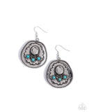 Paparazzi "Cowboy Chaperone" Blue Earrings Paparazzi Jewelry