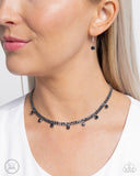 Paparazzi "Breathtaking Backdrop" Blue Choker Necklace & Earring Set Paparazzi Jewelry