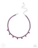 Paparazzi "Breathtaking Backdrop" Pink Choker Necklace & Earring Set Paparazzi Jewelry