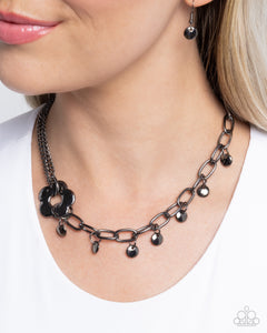 Paparazzi "Magic Merger" Black Necklace & Earring Set Paparazzi Jewelry