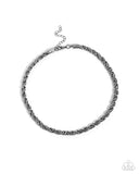 Paparazzi "Edgy Etching" Black Necklace & Earring Set Paparazzi Jewelry