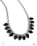 Paparazzi "Vicious Vibrancy" Black Fashion Fix Necklace & Earring Set Paparazzi Jewelry