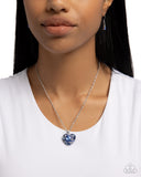 Paparazzi "Best Of My Heart" Blue Necklace & Earring Set Paparazzi Jewelry