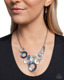 Paparazzi "Compelling Circles" Blue Necklace & Earring Set Paparazzi Jewelry