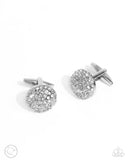 Paparazzi "Glittery Gods" White Cuff Links Paparazzi Jewelry