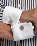 Paparazzi "Glittery Gods" White Cuff Links Paparazzi Jewelry