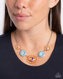 Paparazzi "Floral Facade" Orange Necklace & Earring Set Paparazzi Jewelry