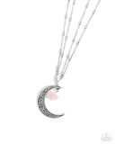 Paparazzi "Crescent Charm" Pink Necklace & Earring Set Paparazzi Jewelry