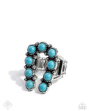 Paparazzi "Wild West Whisper" Blue Fashion Fix Ring Paparazzi Jewelry