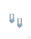 Paparazzi "Pampered Padlock" Blue Post Earrings Paparazzi Jewelry