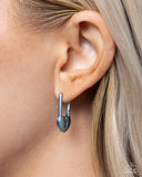 Paparazzi "Pampered Padlock" Blue Post Earrings Paparazzi Jewelry