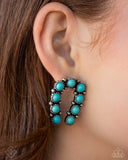 Paparazzi "Wild West Wonder" Blue Fashion Fix Post Earrings Paparazzi Jewelry