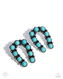 Paparazzi "Wild West Wonder" Blue Fashion Fix Post Earrings Paparazzi Jewelry