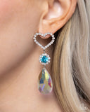 Paparazzi "Faceted Frenzy" Blue Post Earrings Paparazzi Jewelry