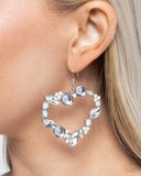 Paparazzi "Heart Hierarchy" White Earrings Paparazzi Jewelry