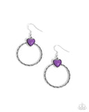 Paparazzi "Heart Holiday" Purple Earrings Paparazzi Jewelry