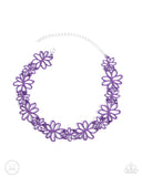 Paparazzi "Bouquet Blend" Purple Choker Necklace & Earring Set Paparazzi Jewelry