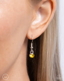 Paparazzi "Buckingham Bow" Yellow Necklace & Earring Set Paparazzi Jewelry