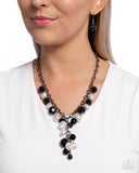 Paparazzi "Beehive Barrage" Black Necklace & Earring Set Paparazzi Jewelry