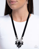 Paparazzi "Ravishing Ribbon" Black Necklace & Earring Set Paparazzi Jewelry