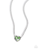 Paparazzi "Tasteful Triad" Green Necklace & Earring Set Paparazzi Jewelry