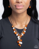 Paparazzi "Beehive Barrage" Orange Necklace & Earring Set Paparazzi Jewelry