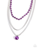 Paparazzi "Flourishing Finale" Purple Necklace & Earring Set Paparazzi Jewelry