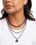 Paparazzi "Flourishing Finale" Purple Necklace & Earring Set Paparazzi Jewelry