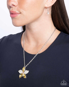 Paparazzi "Favorite Flower" Yellow Necklace & Earring Set Paparazzi Jewelry