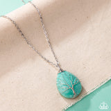 Paparazzi "Stony Status" Green Necklace & Earring Set Paparazzi Jewelry