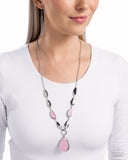 Paparazzi "Abstract Abalone" Pink Necklace & Earring Set Paparazzi Jewelry