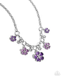 Paparazzi "Secretive Sprig" Purple Necklace & Earring Set Paparazzi Jewelry