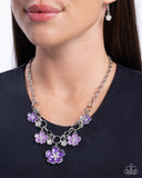 Paparazzi "Secretive Sprig" Purple Necklace & Earring Set Paparazzi Jewelry